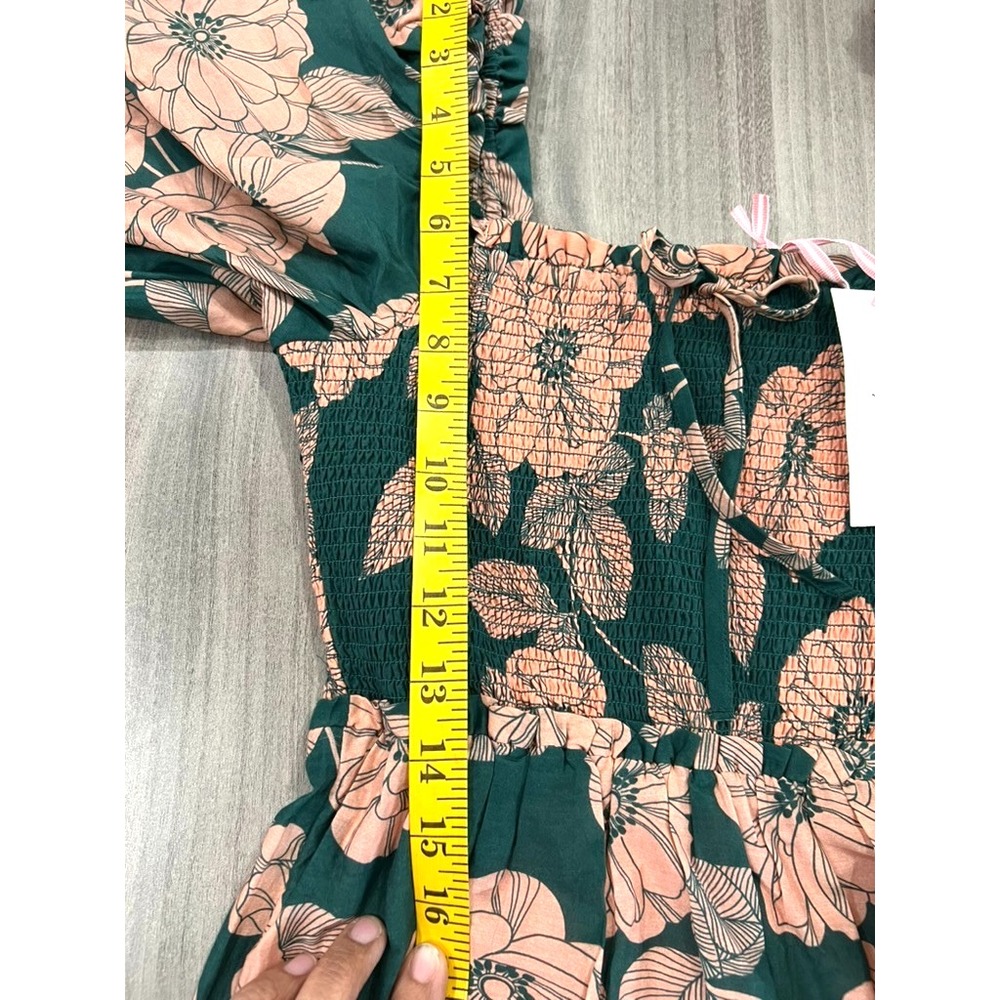 Vineyard Vines Dress Women's XS Warren Floral Long Sleeve Smocked Midi NWT - Picture 13 of 15